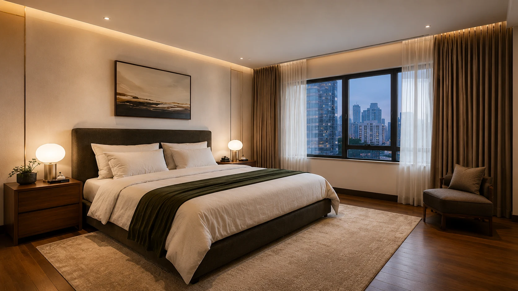 The Meridian Residence — Primary bedroom